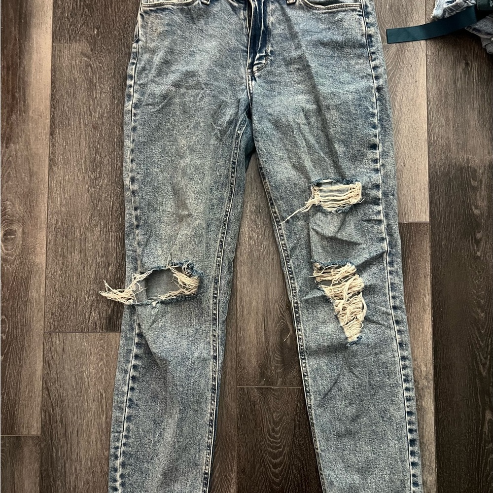 SO Blue Skinny Distressed Jeans